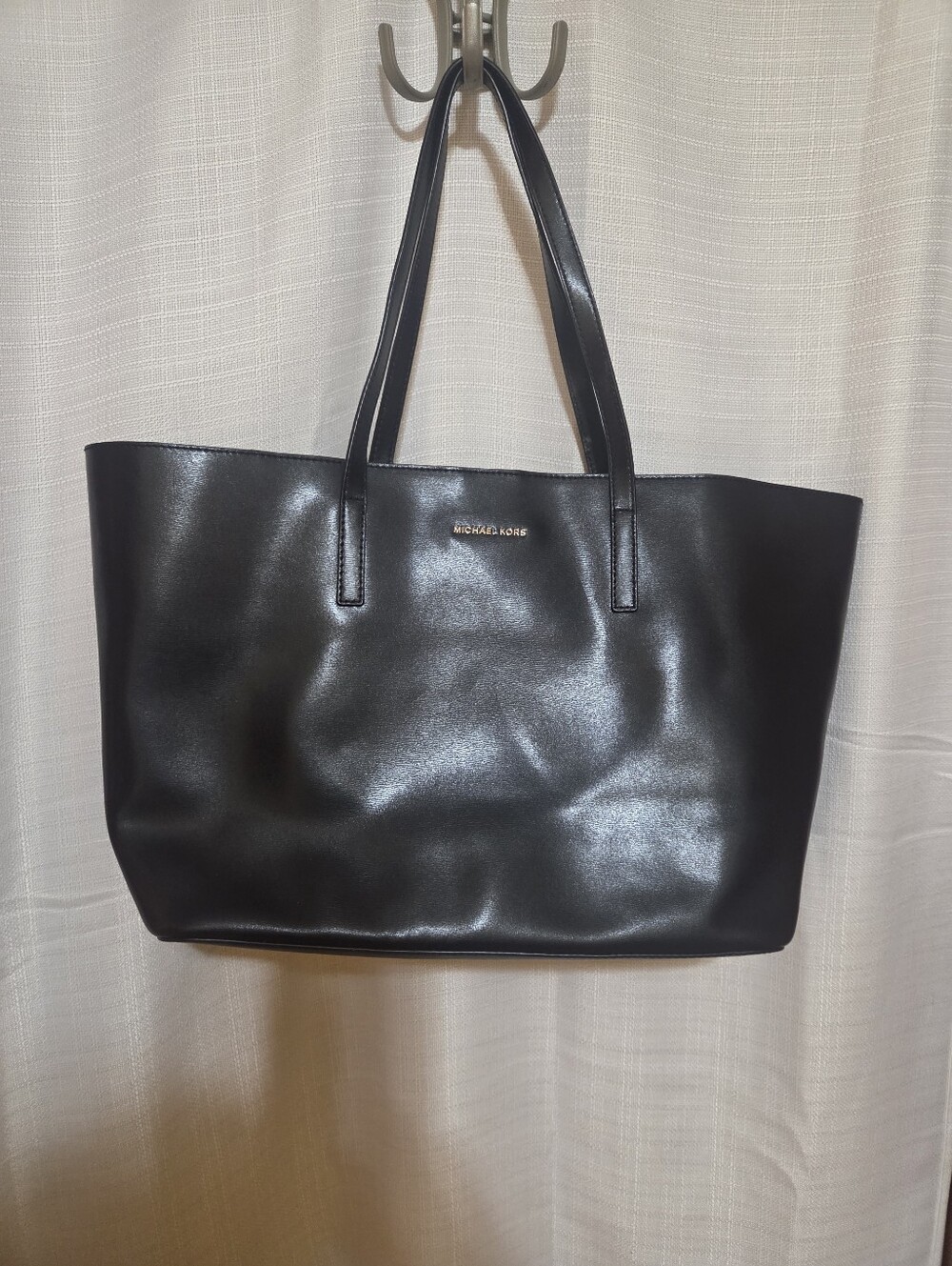 Michael Kors Emry Black Leather Tote Bag
